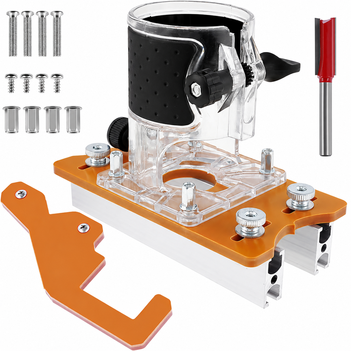 2-in-1 Woodworking Trimmer Slotting Auxiliary Positioning Bracket