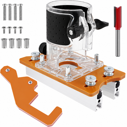2-in-1 Woodworking Trimmer Slotting Auxiliary Positioning Bracket