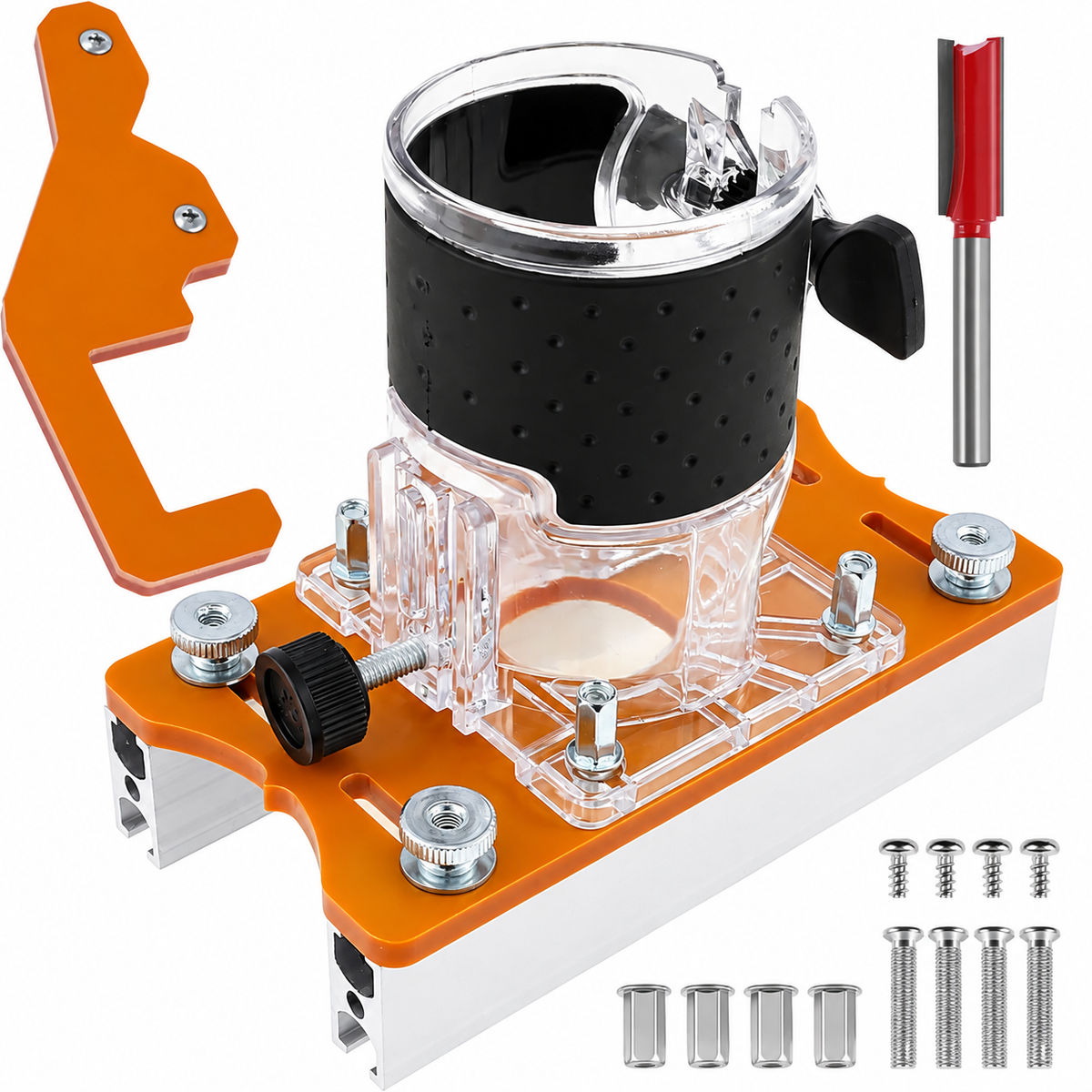 2-in-1 Woodworking Trimmer Slotting Auxiliary Positioning Bracket