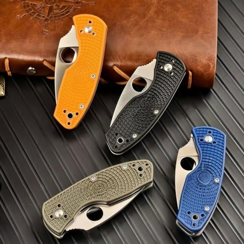 Portable Folding Pocket Knife with Fiberglass-Reinforced Handle