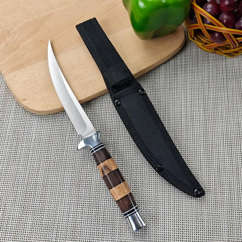 Handcrafted Professional Meat Cleaving & Boning Knife With Heavy-Duty Tactical Nylon Sheath