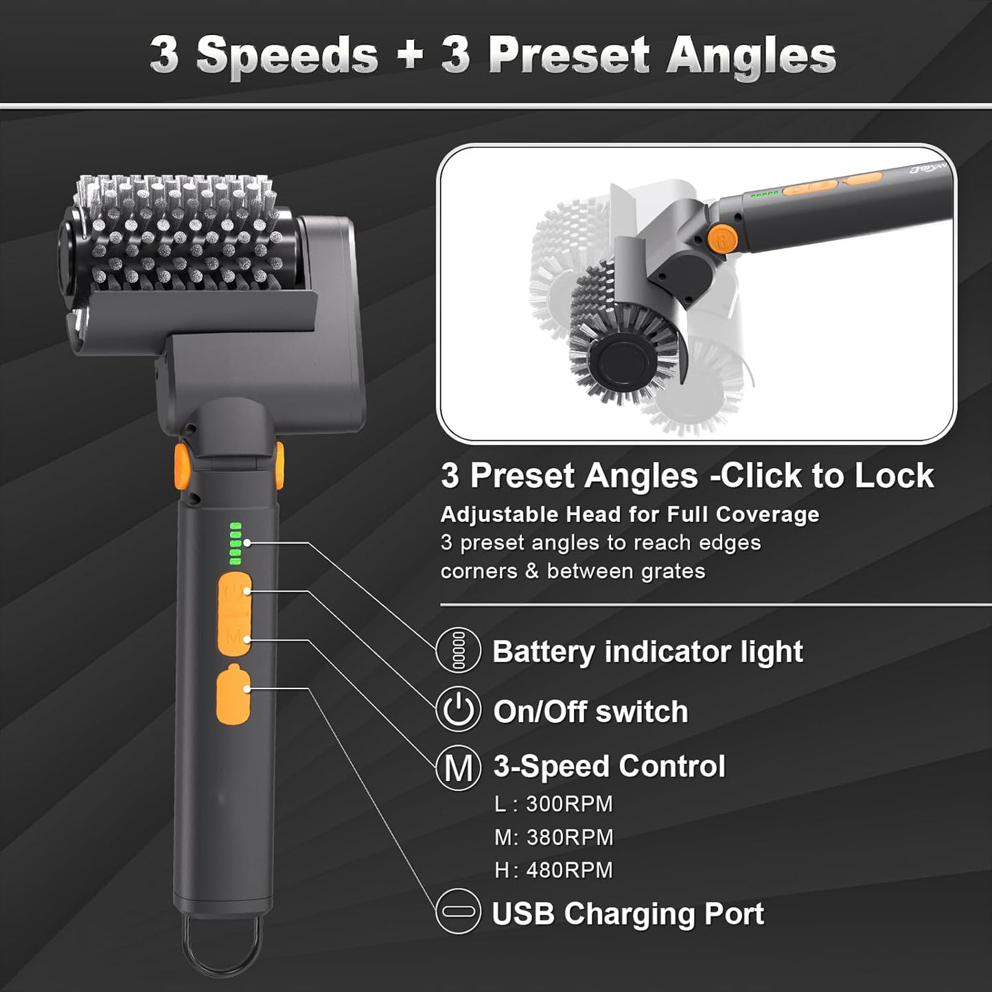 2026 Upgraded Electric Cordless Rotary BBQ Grill Cleaner