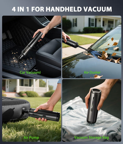 4-in-1 Mini Car Portable Cordless Handheld Vacuum Cleaner