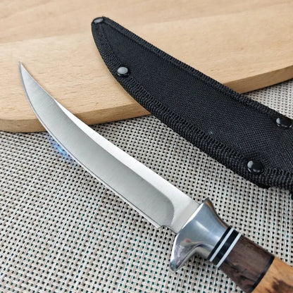 Handcrafted Professional Meat Cleaving & Boning Knife With Heavy-Duty Tactical Nylon Sheath