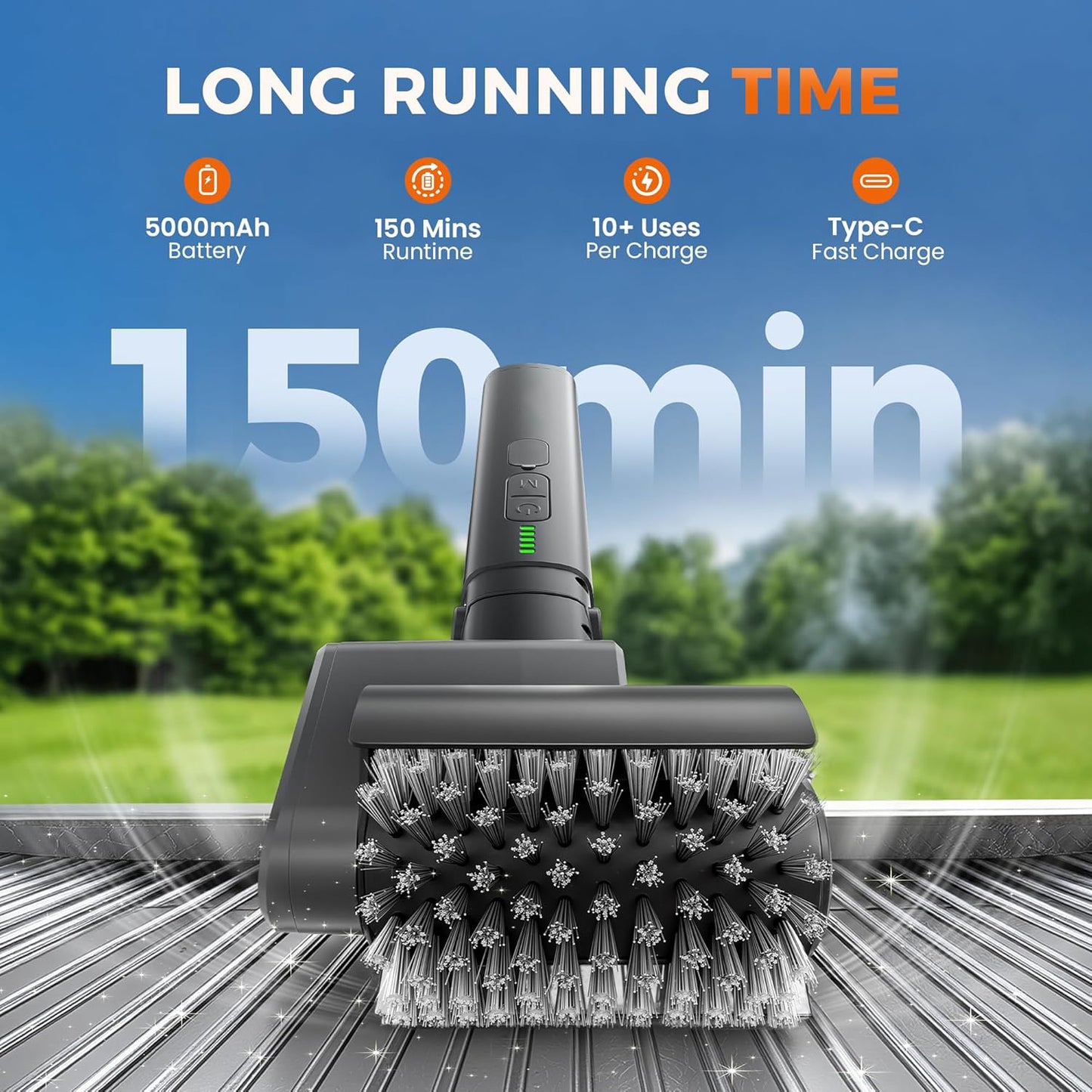 2026 Upgraded Electric Cordless Rotary BBQ Grill Cleaner