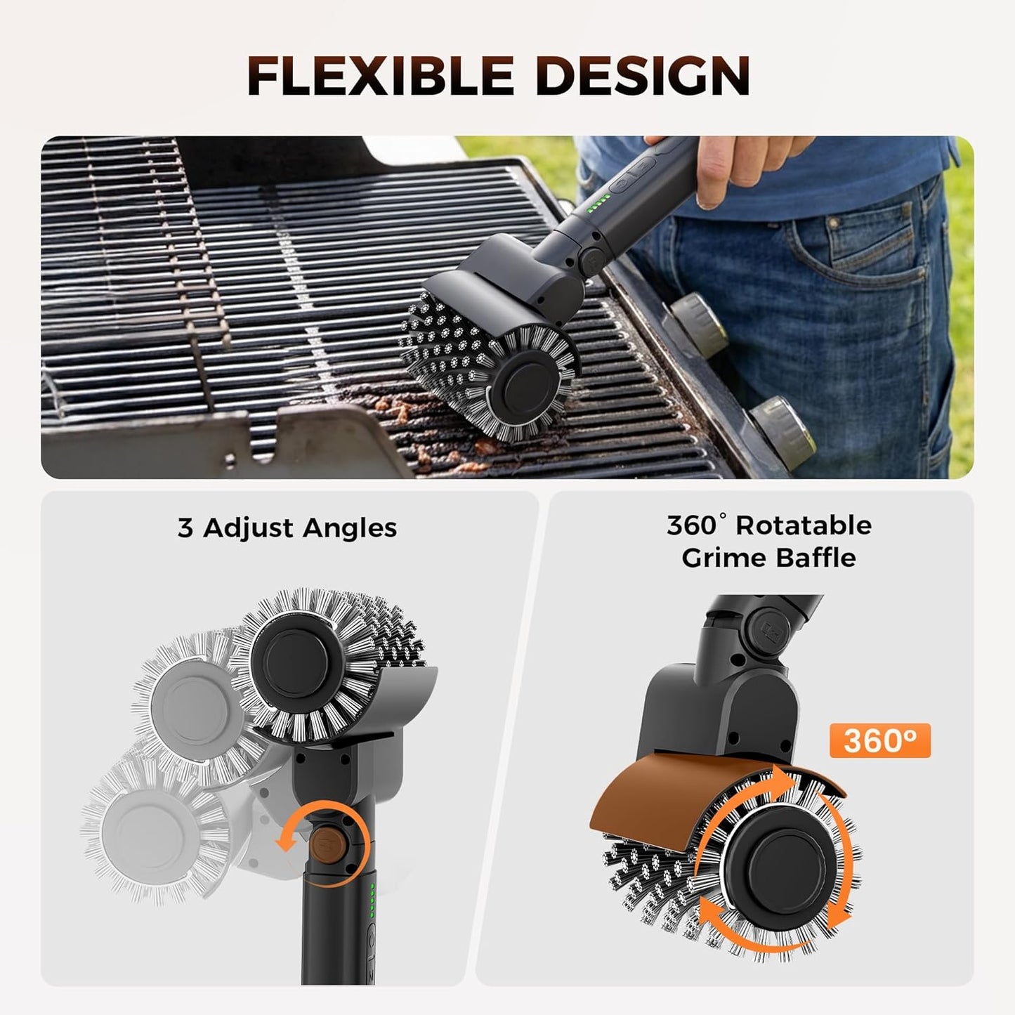 2026 Upgraded Electric Cordless Rotary BBQ Grill Cleaner