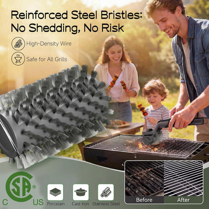2026 Upgraded Torque Rechargeable Electric Grill Brush with 3-Speed Modes, 20kg Max Torque