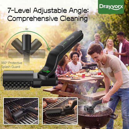 2026 Upgraded Torque Rechargeable Electric Grill Brush with 3-Speed Modes, 20kg Max Torque