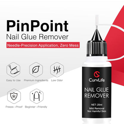 Gentle Pinpoint Nail Glue Remover for Press on