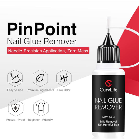 Gentle Pinpoint Nail Glue Remover for Press on