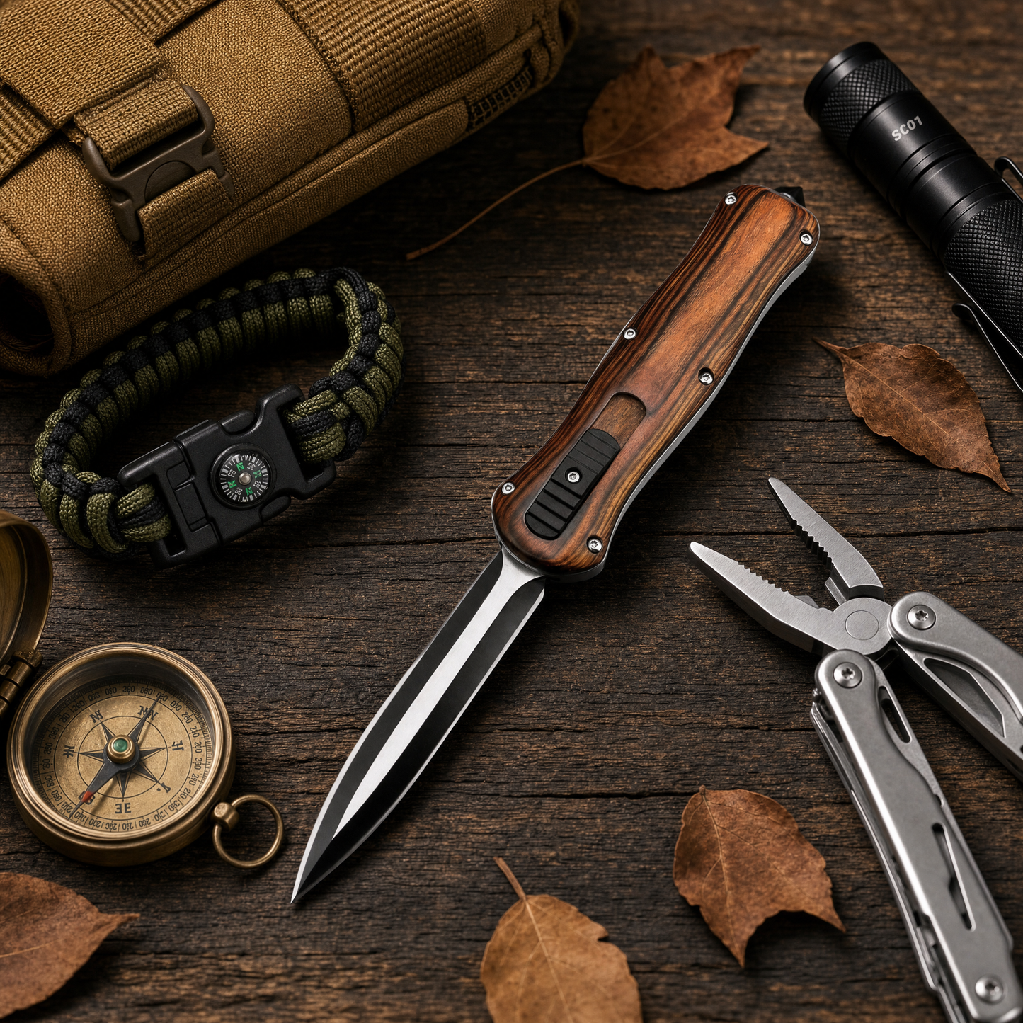 The Ultimate OTF Automatic Dagger with Clip & Glass Breaker