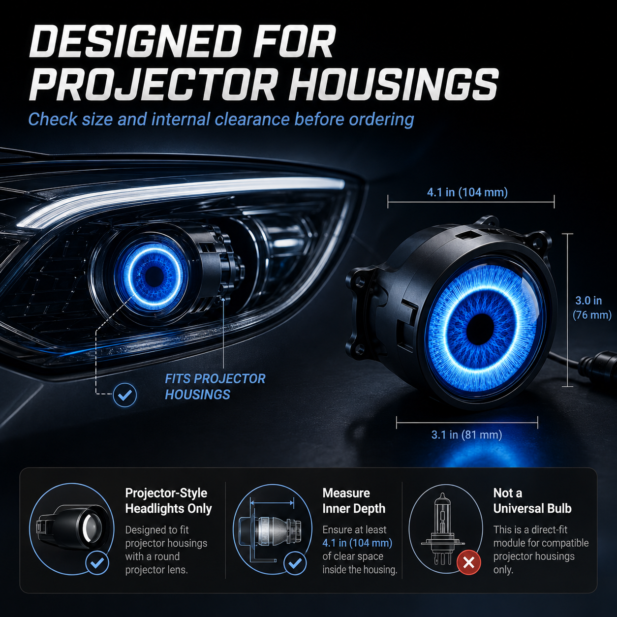 Demon Eye LED Car Ambient Light