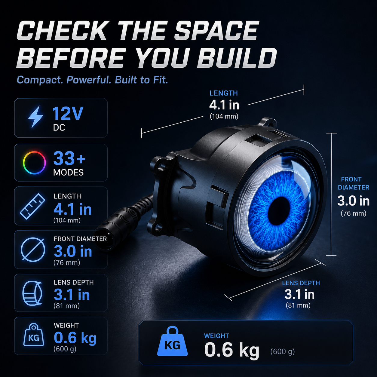 Demon Eye LED Car Ambient Light