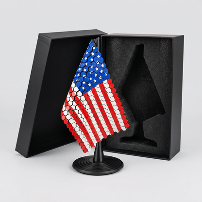 4th of July Premium Mechanical Chainmail Fluid Wave Kinetic American Flag