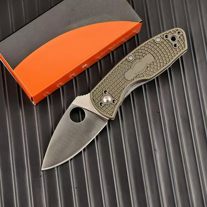 Portable Folding Pocket Knife with Fiberglass-Reinforced Handle