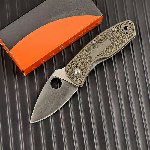 Portable Folding Pocket Knife with Fiberglass-Reinforced Handle