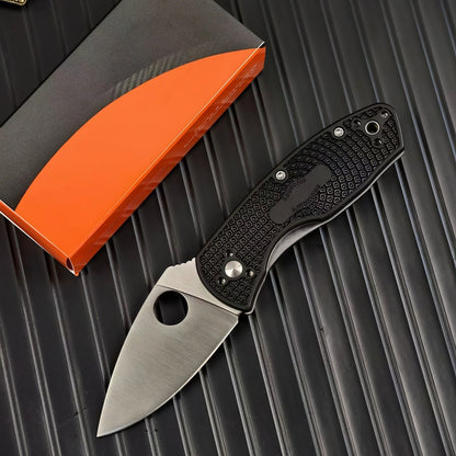 Portable Folding Pocket Knife with Fiberglass-Reinforced Handle