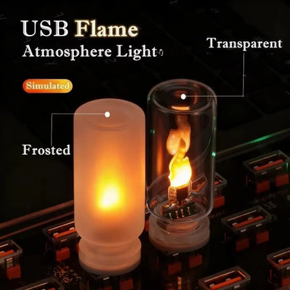 🔥 Portable USB Dynamic Flame Ambient Light