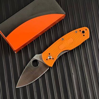 Portable Folding Pocket Knife with Fiberglass-Reinforced Handle