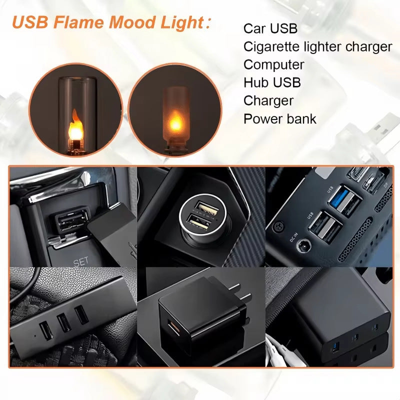 🔥 Portable USB Dynamic Flame Ambient Light