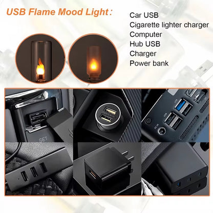 🔥 Portable USB Dynamic Flame Ambient Light