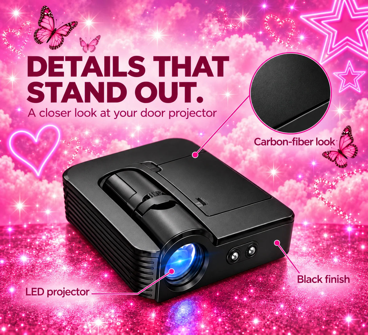 Dolly Car Door Welcome Projection Light