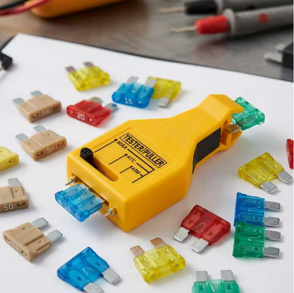 DC 24V Automotive Blade Fuses Tester and Puller Check for Circuit Breakers for Car ATR ATO/ATC ATM Reset Fuse Removal Tool Also Test for Glass Tube Fuse