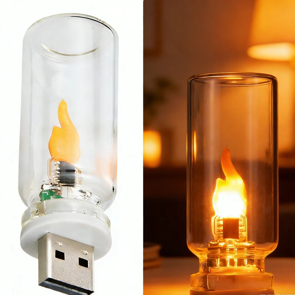 🔥 Portable USB Dynamic Flame Ambient Light