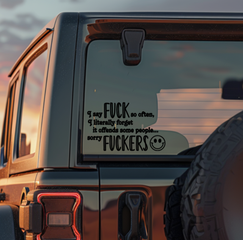 "Keep Riding My Ass" Car Window Decal