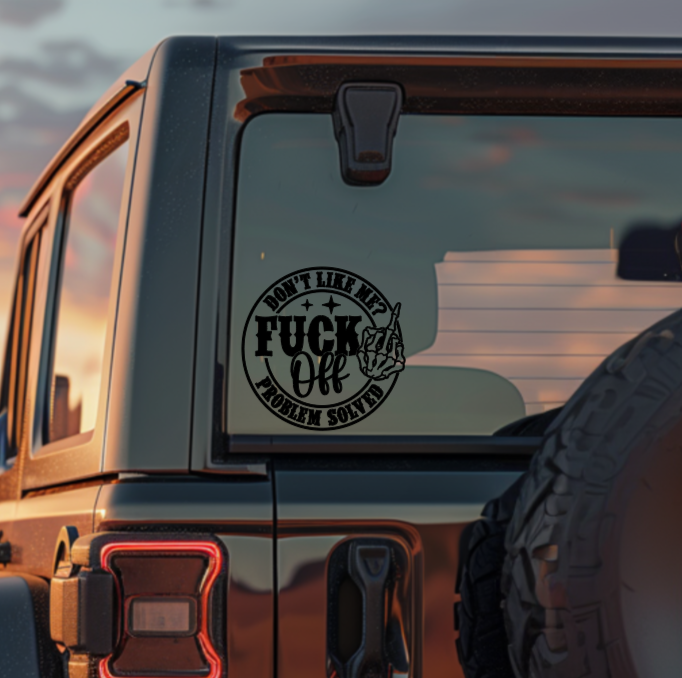 "Keep Riding My Ass" Car Window Decal