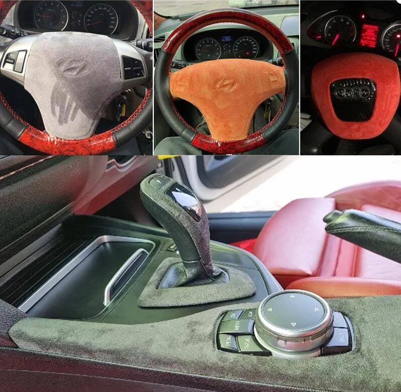 Microfiber Suede Fabric self Adhesive car Wrapping Film Imitation Leather