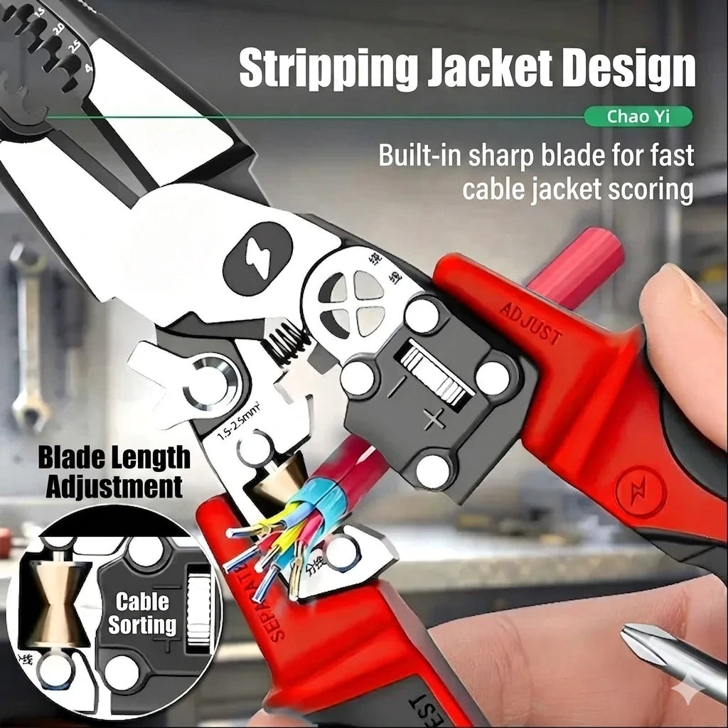 9-in-1 Multi-Functional Digital Electrician's Pliers