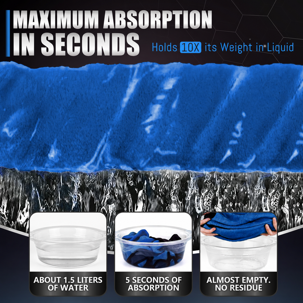 Microfiber Car Drying Towel Super Absorbent Twist Pile