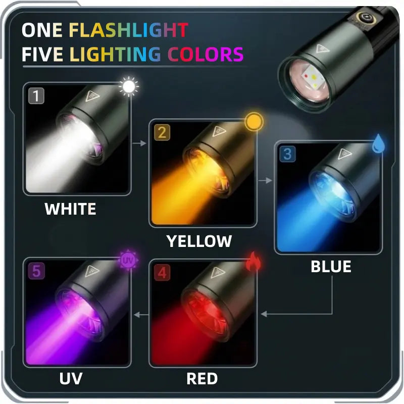 Five Color Tactical Flashlight