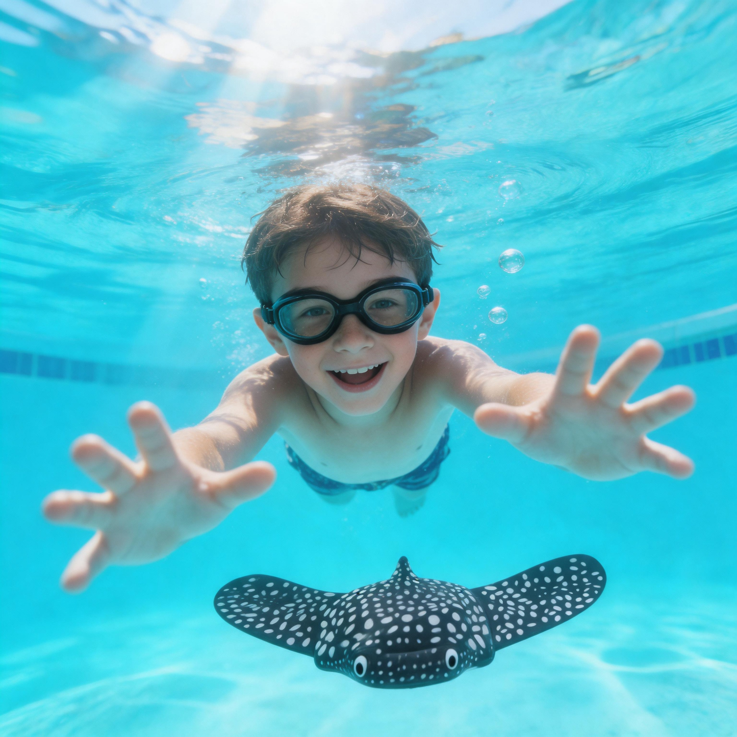 HydroGlide Manta Ray - The Ultimate Underwater Gliding Pool Toy for Kids & Adults | Self-Propelled Summer Pool Accessory